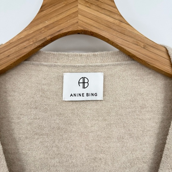 Anine Bing Jasni Midi Cardigan in Oat Size M - Picture 6 of 16